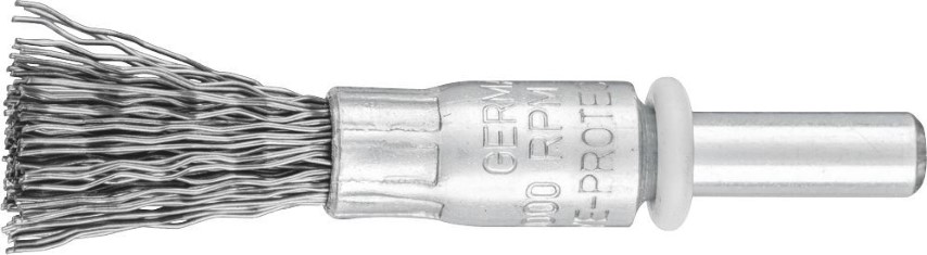 PFERD MOUNTED PENCIL CRIMP STEEL WIRE BRUSH 10X10MM 0.35